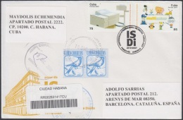 2007-FDC-83 CUBA 2007 FDC REG. COVER TO SPAIN. INSTITUTO SUPERIOR DE DISEÑO. ISDI MULTISABER. - FDC