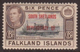 Falkland Islands Dep., South Shetlands 1944 6p, Mint Mounted, Sc# 5L6, SG B6 - Islas Malvinas