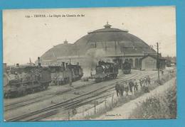 CPA 159 - Chemin De Fer Trains Locomotives Le Dépôt Du Chemin De Fer TROYES 10 - Troyes