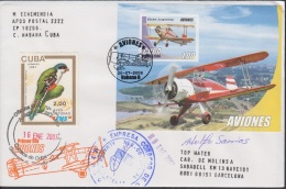 2006-FDC-101 CUBA 2006 FDC REG COVER TO SPAIN. AVIONES AIRPLANE - FDC