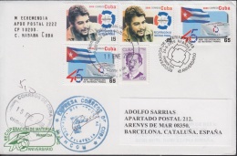 2006-FDC-70 CUBA 2006 FDC REG COVER TO SPAIN. RECUPERACION DE MATERIAS PRIMAS. ERNESTO CHE GUEVARA. - FDC