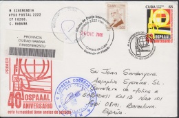 2006-FDC-76 CUBA 2006 FDC REG COVER TO SPAIN. 40 ANIVERSARIO DE OSPAAAL. - FDC