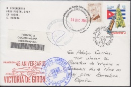 2006-FDC-84 CUBA 2006 FDC REG COVER TO SPAIN. 45 ANIV PLAYA GIRON. PIG BAY. - FDC