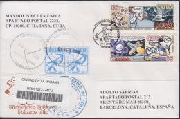 2006-FDC-94 CUBA 2006 FDC REG COVER TO SPAIN. HISTORIETAS CUBANAS. PUCHO CUCHO CARTOON MOVIE. - FDC