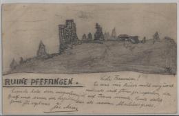 Ruine Pfeffingen - Feldpostkarte Mit Bleistift Zeichnung - Andere & Zonder Classificatie