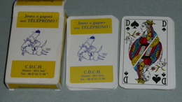 Rare Jeu De Cartes Publicitaire Pub TELEPRONO En Boite, CDCH Pronostics Pmu Turf - 54 Kaarten