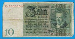 ALEMANIA - GERMANY - 10 Reichmark 1929 MBC  P-180 - 10 Mark