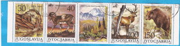 1987  2206-09   WWF  ROTHIRSCH BRAUNBAER MUFFLON FISCHOTTER  JUGOSLAVIJA JUGOSLAWIEN   USED - Oblitérés