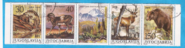 1987  2206-09   WWF  ROTHIRSCH BRAUNBAER MUFFLON FISCHOTTER  JUGOSLAVIJA JUGOSLAWIEN   USED - Used Stamps