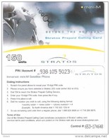 Canada-Stratos Satellite Prepaid Card(Beyond The Horizon) 150units,control Code:653,used - Kanada