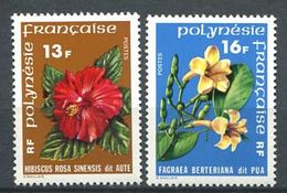 186 POLYNESIE 1978 - Yvert 119/20 - Fleur - Neuf ** (MNH) Sans Trace De Charniere - Neufs