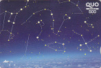 Carte Prépayée JAPON - ESPACE ASTRONOMIE - Galaxie Constellation - SPACE JAPAN Astronomy QUO Card - 868 - Astronomùia