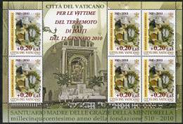 2010 Vaticano, Foglietto " Pro Haiti ", Serie Completa Nuova (**) AL FACCIALE - Blocks & Sheetlets & Panes