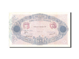 Billet, France, 500 Francs, 500 F 1888-1940 ''Bleu Et Rose'', 1917, 1917-09-17 - 500 F 1888-1940 ''Bleu Et Rose''