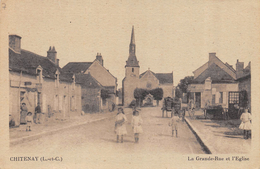 CPA 41 CHITENAY LA GRANDE RUE ET L EGLISE - Sonstige & Ohne Zuordnung