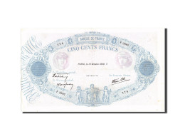 Billet, France, 500 Francs, 500 F 1888-1940 ''Bleu Et Rose'', 1939, 1939-10-19 - 500 F 1888-1940 ''Bleu Et Rose''