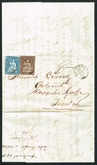 LETTRE  OBLITERE  NETTSTAL DU .13.6.1862. POUR ZÜRICH LE 14.6.1862. C/.S.B.K. Nr:22G.23G. - Briefe U. Dokumente