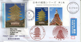 Tokyo Tower & Tokyo's Oldest Temple Sensō-ji (Japanese Architecture), Special Letter Addressed To ANDORRA, Year 20 - Brieven En Documenten