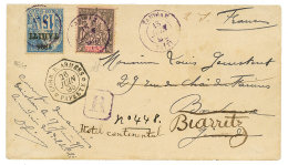 "TAIOHAE - CORRESPONDANCE D'ARMEES Recommandée" :1895 15c Surchargé 1895 TAHITI + 25c Groupe Obl. TAIHOAE - Other & Unclassified