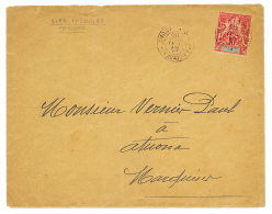 ILES MARQUISES - TAHUKO : 1912 10c Obl. Cachet Rare ILES MAQUISES TAHUKO En Violet Sur Enveloppe Pour ATUONA(MARQUISES). - Other & Unclassified