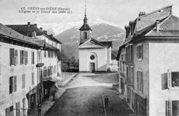 GRESY-SUR-ISERE L'EGLISE ET LE GRAND ARC - Gresy Sur Isere