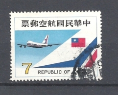 TAIWAN       1980 Airmail AIRPLANE AND FLAG       USED - Gebraucht