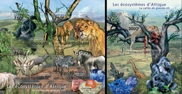Togo 2011, Animals Of Africa, Riff Valley, Minerals, Lion, Zebra, Gorilla, 4val In BF +BF - Gorillas