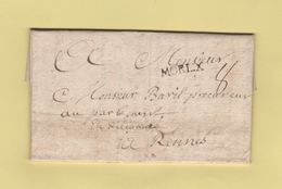 Morl.X - Morlaix - Finistere - Courrier De 1721 - Courrier De Saint Paul - 1701-1800: Précurseurs XVIII