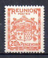 3/ Reunion Taxe N° 19  Neuf XX MNH Cote : 0,60 €    (Album 11) - Strafport