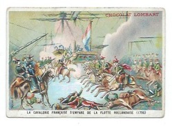 Cavalerie Française Flotte Hollandaise Nederland Navire Bateaux Didactique Au Dos  Pub: Lombart Bien 107x74mm - Lombart