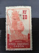 RARE 10 RF GABON ARFIQUE  USED STAMP TIMBRE - Used Stamps
