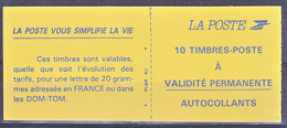 France 2807 C 2  Carnet Marianne De Briat Non Plié Neuf ** TB MNH  Sin Charnela Faciale 9.5 - Modern : 1959-…