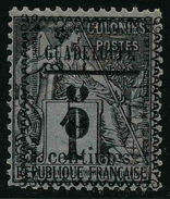GUADELOUPE - YT 6 * - SURCHARGE TYPE XI - CENTIMES 10,5 Mm - TIMBRE NEUF * - Neufs
