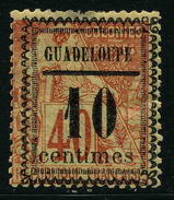 GUADELOUPE - YT 7 * - SURCHARGE TYPE II - CENTIMES 12 Mm - TIMBRE NEUF * - Neufs