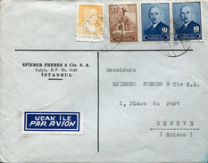 TURKEY 1948 MIXED FRANKING COVER - Lettres & Documents