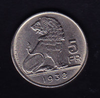 BELGIUM Cat Morin 454a SUP,  (B276) - 5 Francs