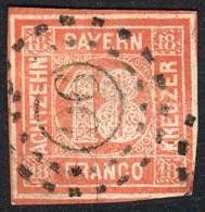 Yv.14a, 1861/2 18K. Vermilion, Nice Example, Fine Quality, Catalog Value Euros 550. - Autres & Non Classés