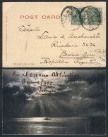 Postcard Sent From A Germany Ship At Sea To Argentina On 2/JUN/1905, Franked With 10Pf. And Oval Cancel "Deutsche... - Autres & Non Classés