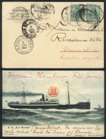 PC With View Of The Ship S.S. San Nicolas, Sent AT SEA To Argentina On 3/JUL/1905 Franked With 10Pg., With Oval... - Other & Unclassified