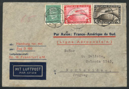 Airmail Cover Sent From Hamburg To Montevideo By Air France On 17/JUL/1931, With Nice Postage Of 5.05Mk. Including... - Autres & Non Classés