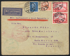 Cover Flown By Zeppelin, Sent From Berlin To Brazil On 3/AP/1932 Franked With 2.75Mk. Including Sc.C40 X2 (1Mk.... - Autres & Non Classés