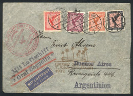 ZEPPELIN Cover Sent From Berlin To Argentina On 24/SE/1932, Bearing 2 Special Handstamps Of The Flight, With A Tear... - Autres & Non Classés