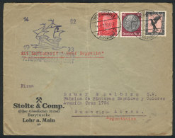 Cover Sent Via ZEPPELIN From Friedrichshafen To Buenos Aires On 16/SE/1933, Minor Defects, Very Nice! - Sonstige & Ohne Zuordnung