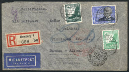 Registered Airmail Cover Sent From Hamburg To Buenos Aires On 11/SE/1935 Franked With 3.55Mk., VF Quality! - Other & Unclassified
