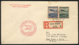 Cover Flown On The Hindenburg, Sent From Lorch To New York On 7/MAY/1936, Arrival Backstamps, Minor Staining Else... - Autres & Non Classés