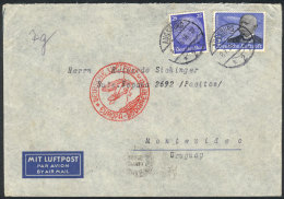 Airmail Cover Franked With 3.25RM., Sent From Augsburg To Montevideo (Uruguay) On 8/JUL/1936, Very Fine Quality! - Other & Unclassified