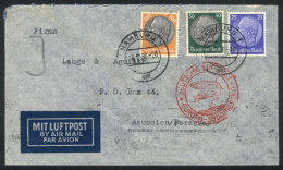 Airmail Cover Sent From Hamburg To PARAGUAY On 16/FE/1938, Franked With 1.75Mk, With Asunción Arrival... - Andere & Zonder Classificatie