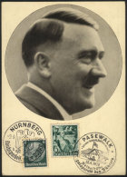 Special NAZI Postcard: View Of Hitler And Special Postmarks, VF Quality. - Other & Unclassified