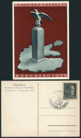 Special NAZI Postcard: Reichsparteitag - Nürnberg 1938, With A Hitler Stamp And Special Commemorative... - Andere & Zonder Classificatie