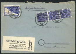 Airmail Cover Sent From Hamburg To Buenos Aires On 6/JUL/1948, It Bears A Special Airmail Label Along Postage, VF! - Autres & Non Classés